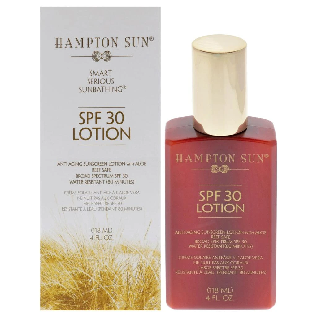 Hampton Sun Anti-Aging Sunscreen Lotion SPF 30 by  for Unisex - 4 oz Lotion 1
