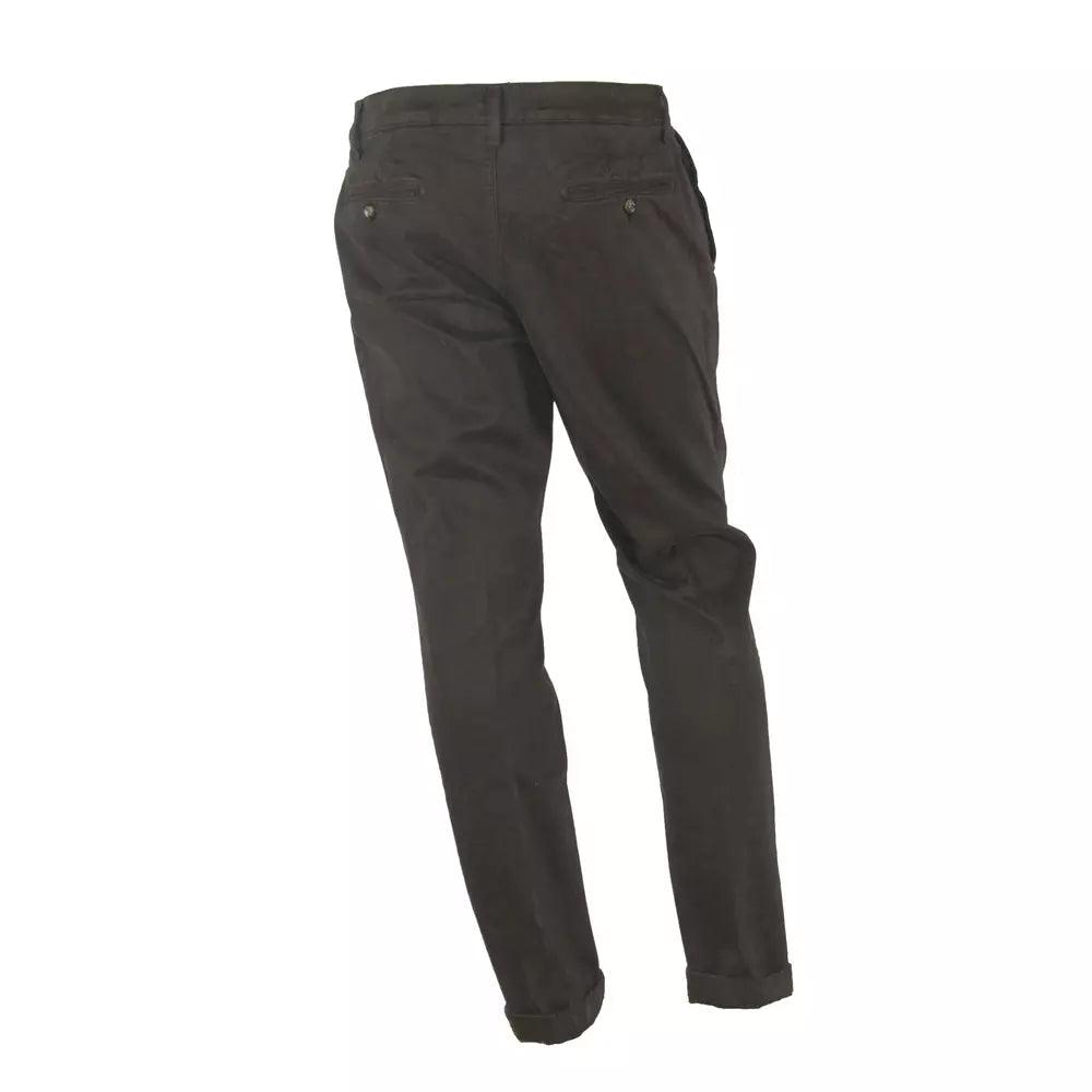 Made in Italy Made in Italy Brown Cotton Trousers