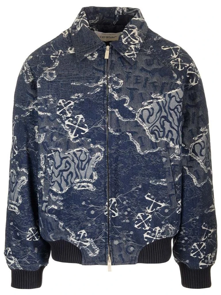 Off-White Off-White Jacquard Zip-Up Bomber Jacket 1