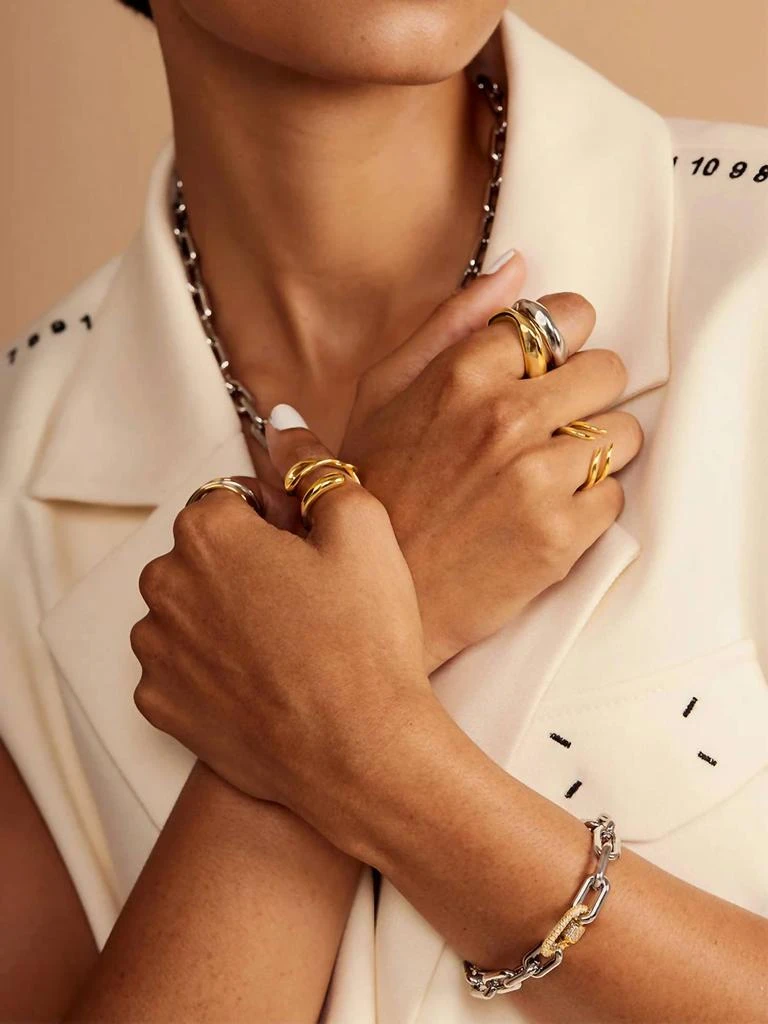 Rho Women
s Two-Tone Carabiner Link Magnet Bracelet In Silver 2