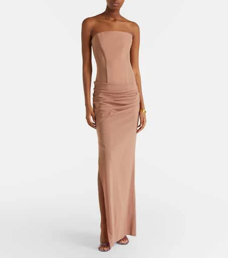 Alex Perry Semi-sheer strapless gown 2
