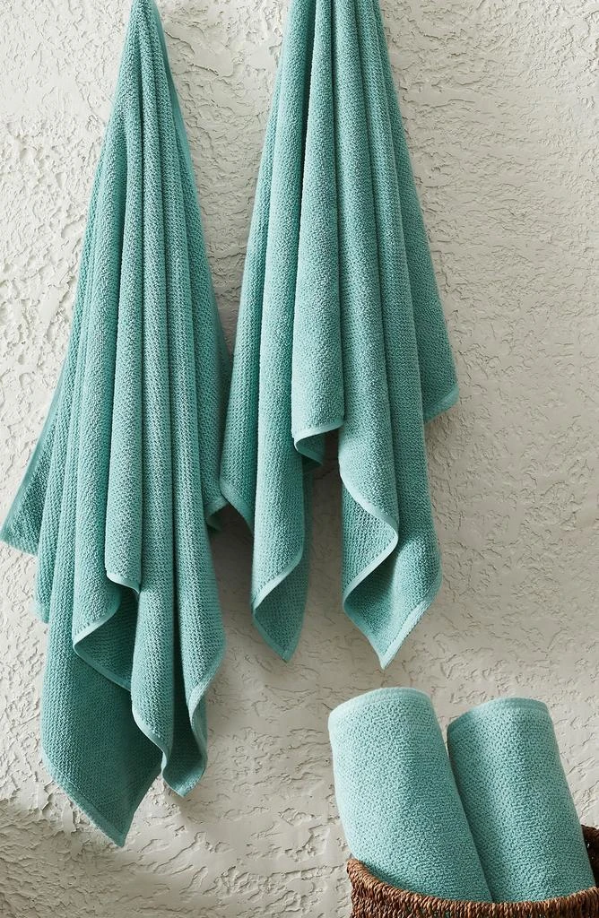 Woven & Weft Cotton 4-Pack Textured Bath Towel Set 2