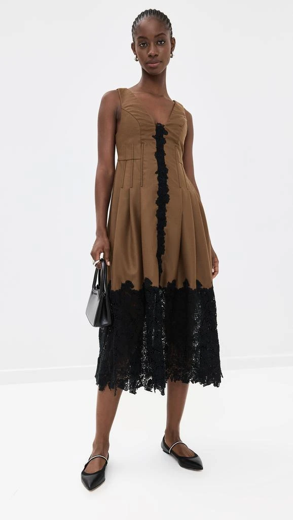 Kika Vargas Rosa Dress Tobacco Wool 4