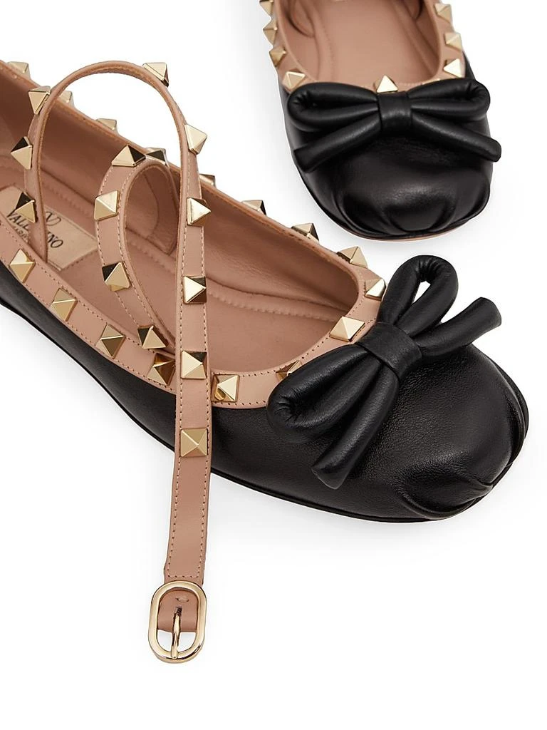 Valentino Rockstud Ballerina Flats In Nappa Leather 5