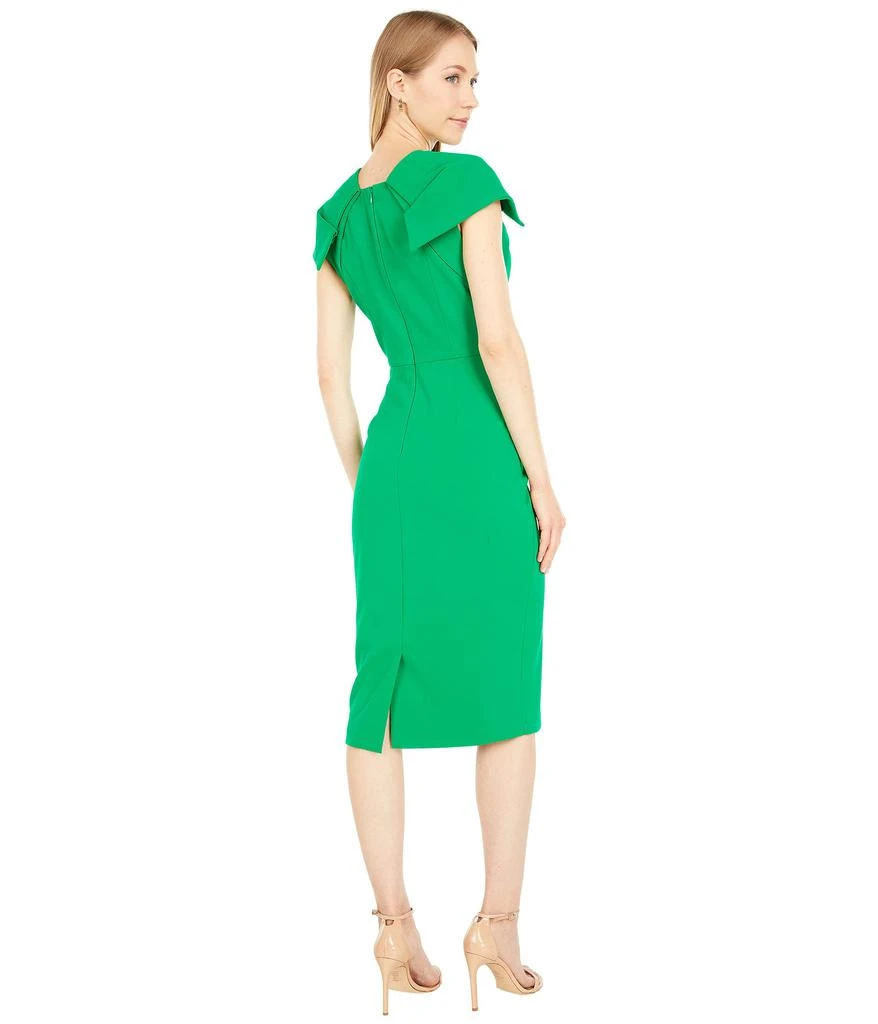 Badgley Mischka V-Neck Cap Sleeve Shift Dress 2