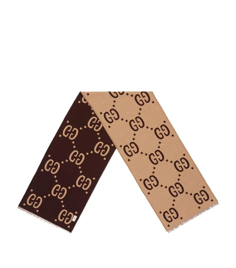 Gucci Wool-Silk GG Supreme Scarf 1