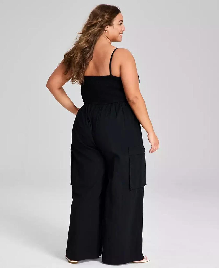And Now This Trendy Plus Size Smocked Jumpsuit, Created for Macy's 5