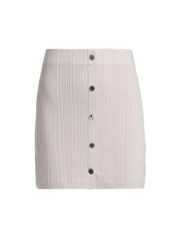 ATM Anthony Thomas Melillo Merino Wool Button Mini Skirt 6