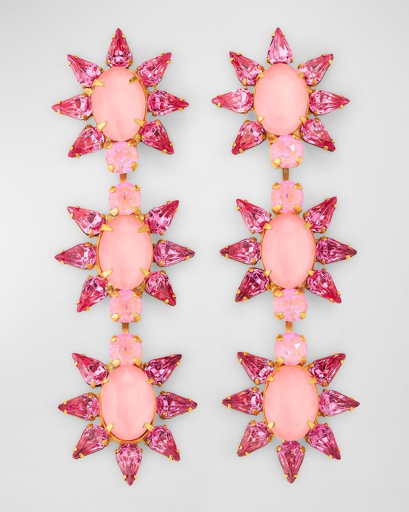 Elizabeth Cole Steora Linear Crystal Earrings