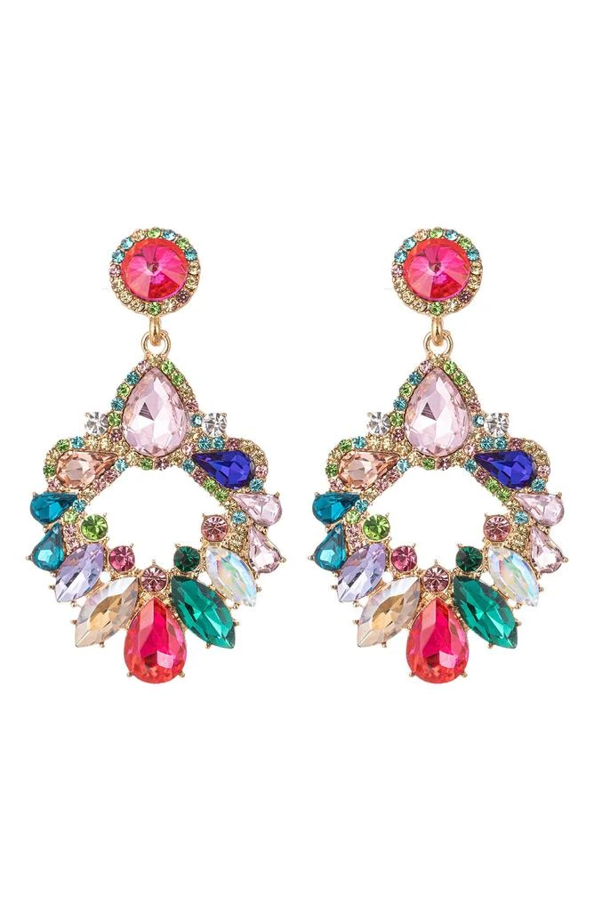 EYE CANDY LOS ANGELES Rainy Rainbow Crystal Drop Earrings 1