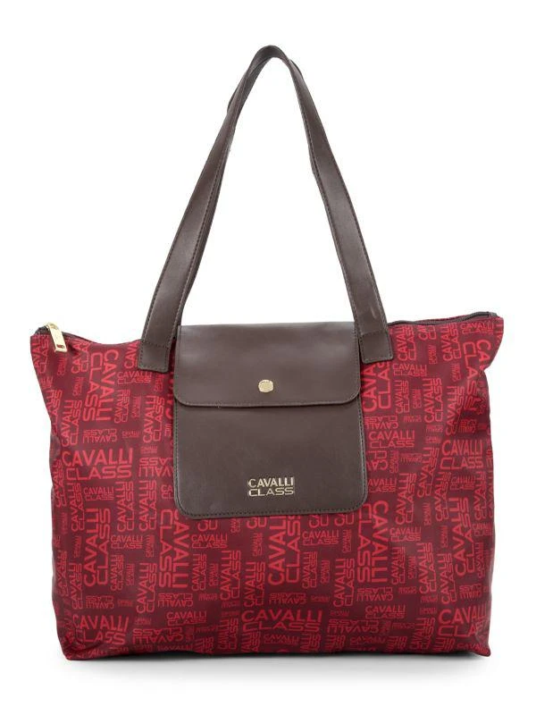 cavalli CLASS Large Monogram Print Tote 1