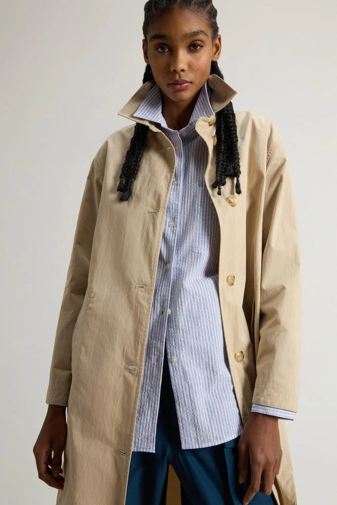 Woolrich Overcoat in Limonta Cotton Blend - Women - Beige 4
