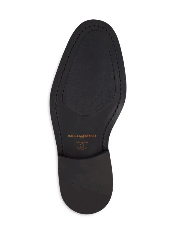 Karl Lagerfeld Paris White Label Kilted Monk Strap Shoes 4