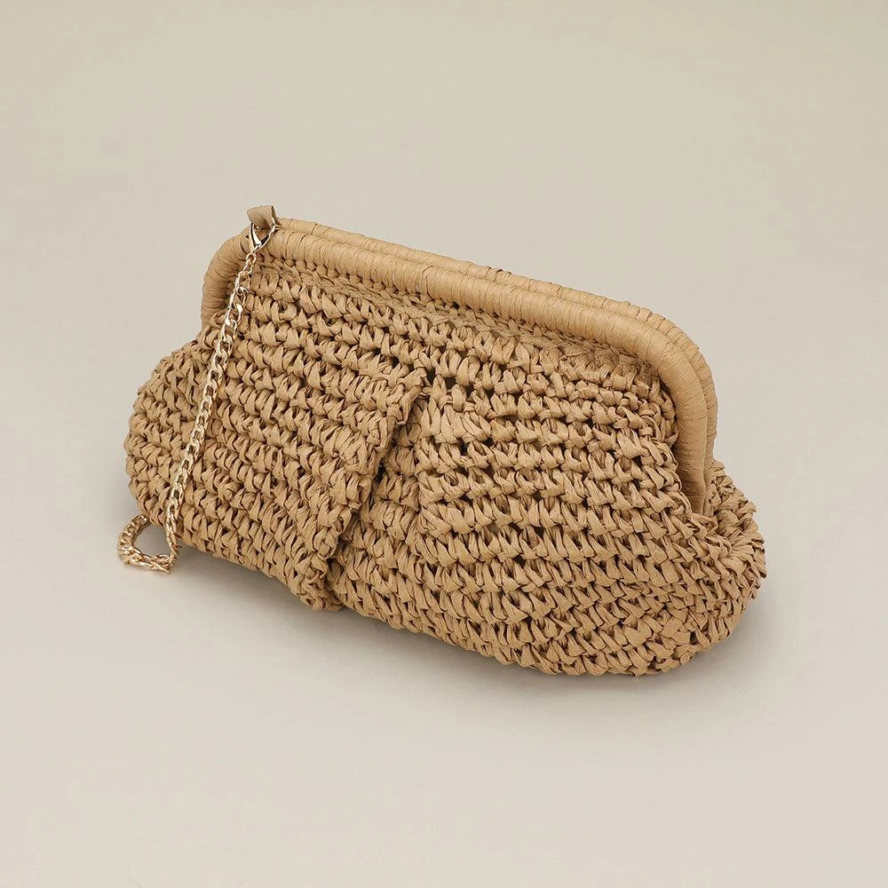 FASHNZFAB Weave Dumpling Hand Bag / Clutch / Crossbody Bag