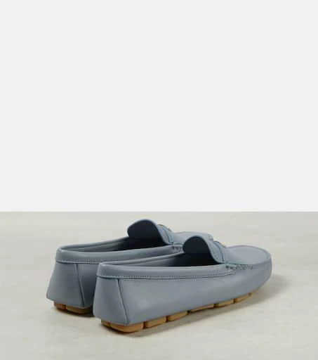 Prada Logo leather moccasins 3