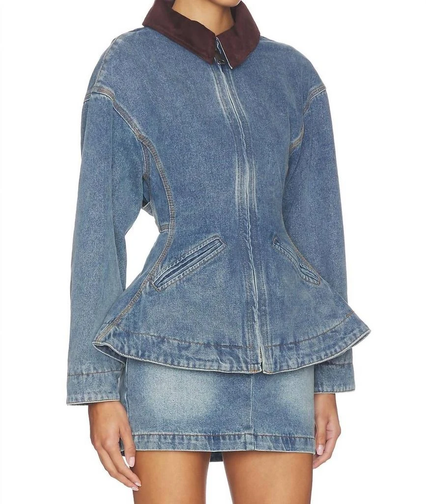 Line 
Dot Line And Dot - Mottle Denim Jacket 3