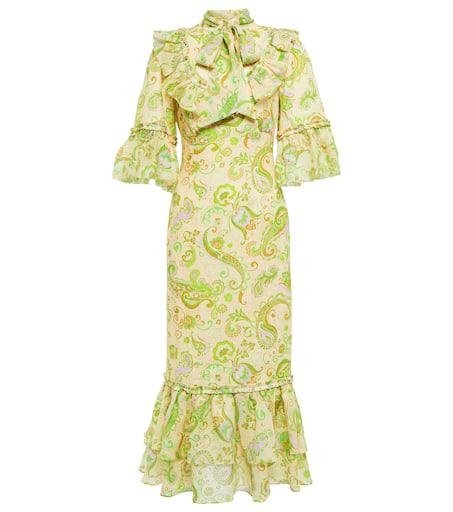 Alémais Marta linen midi dress