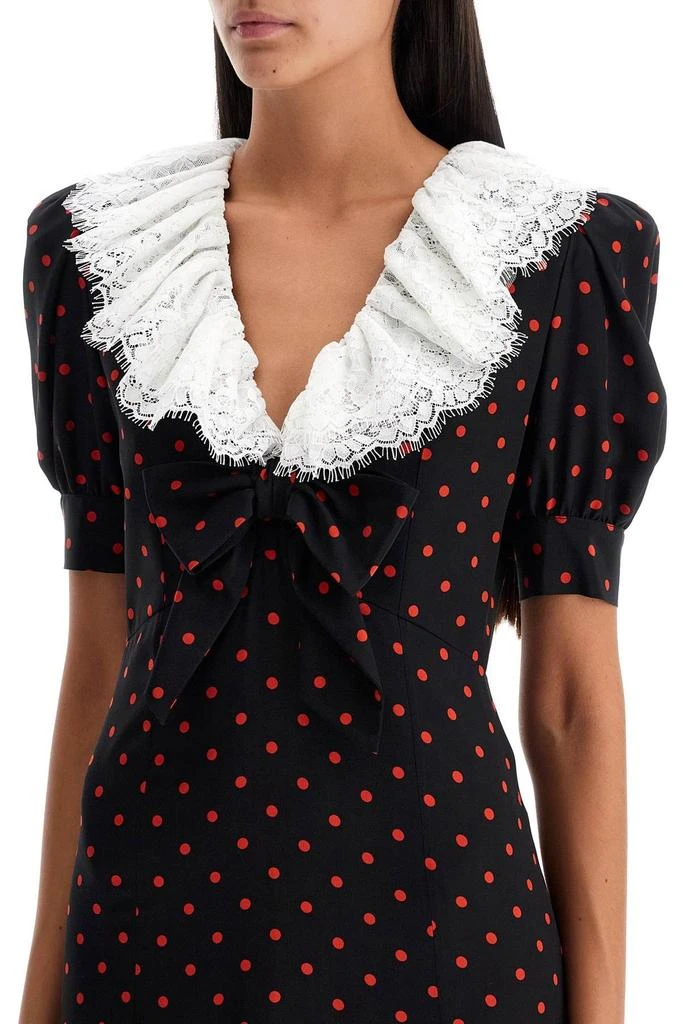 Alessandra Rich Alessandra Rich Polka-Dot Printed Midi Dress 4