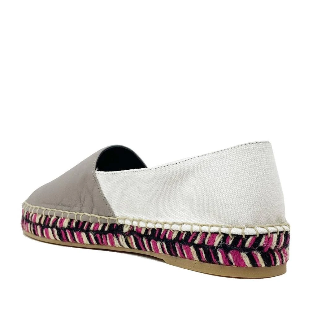 Off-White Leather Espadrilles With Canvas Detailing 3