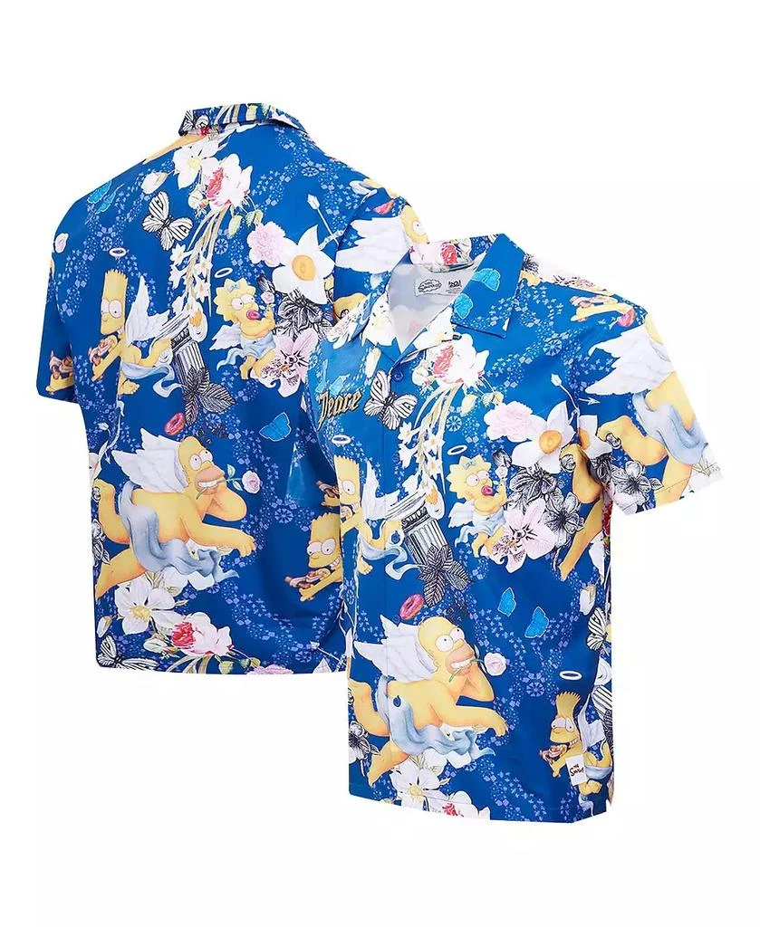 Freeze Max Men's Navy The Simpsons Peace Angels Button-Up Shirt 1