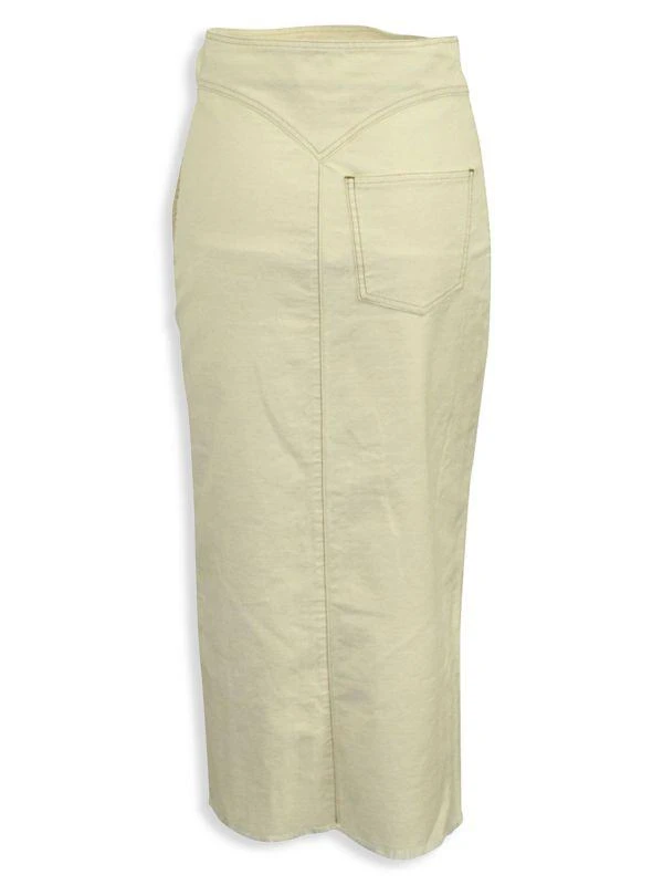 Nanushka Opal Denim Midi Wrap Skirt 2