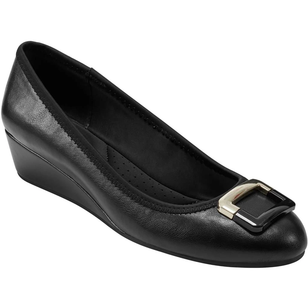 Bandolino Tad 3 Womens Patent Round Toe Wedge Heels 4