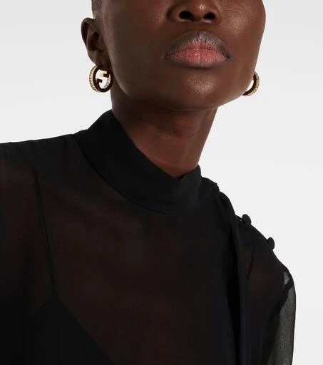 Gucci Gucci Blondie embellished hoop earrings 3