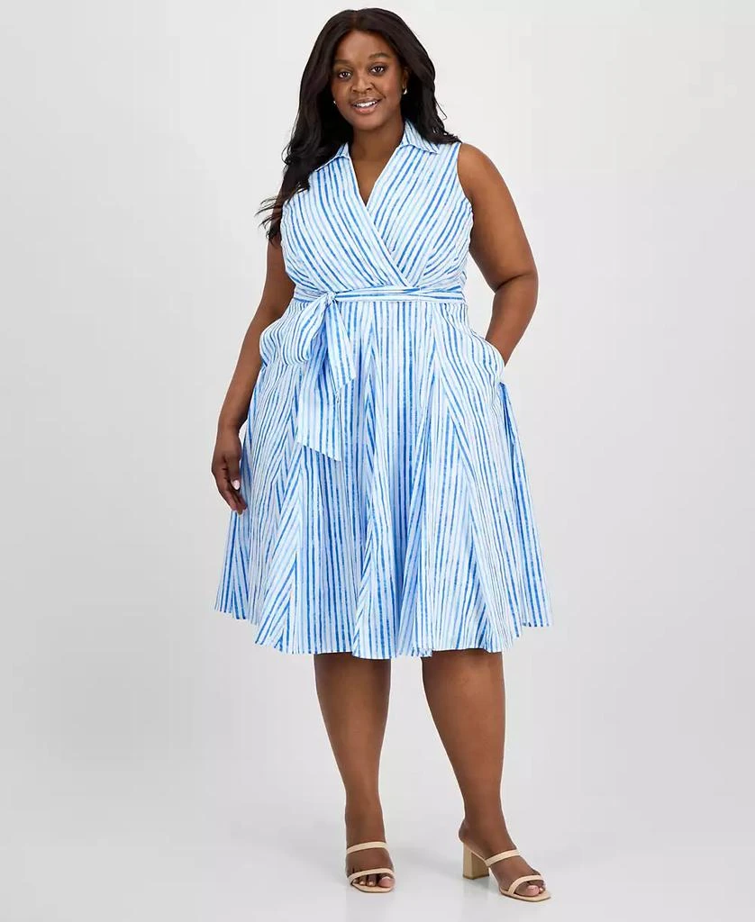 Plus Size Cotton Striped Faux-Wrap Shirtdress On Sale Now with Up to 82% Off | Discover Exclusive Deals & Savings at BeyondStyle Authentic Tahari dress|women's fashion|dresses with Limited-Time Discounts, Free Plus Size Cotton Striped Faux-Wrap Shirtdress On Sale Now with Up to 82% Off | Discover Exclusive Deals & Savings at BeyondStyle Authentic Tahari dress|women's fashion|dresses with Limited-Time Discounts, Free