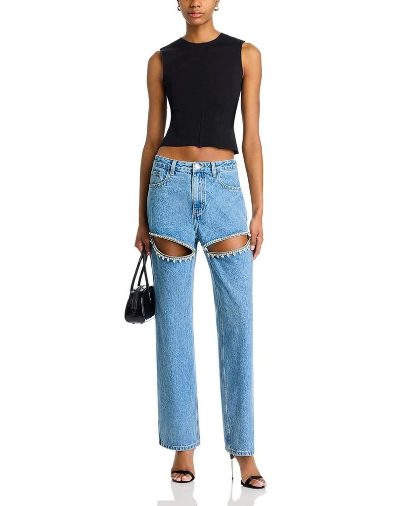 Steve Madden Taylor Rhinestone Trim Pants 2