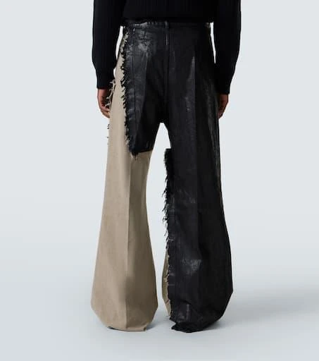 Rick Owens Joris coated distressed wide-leg jeans 4