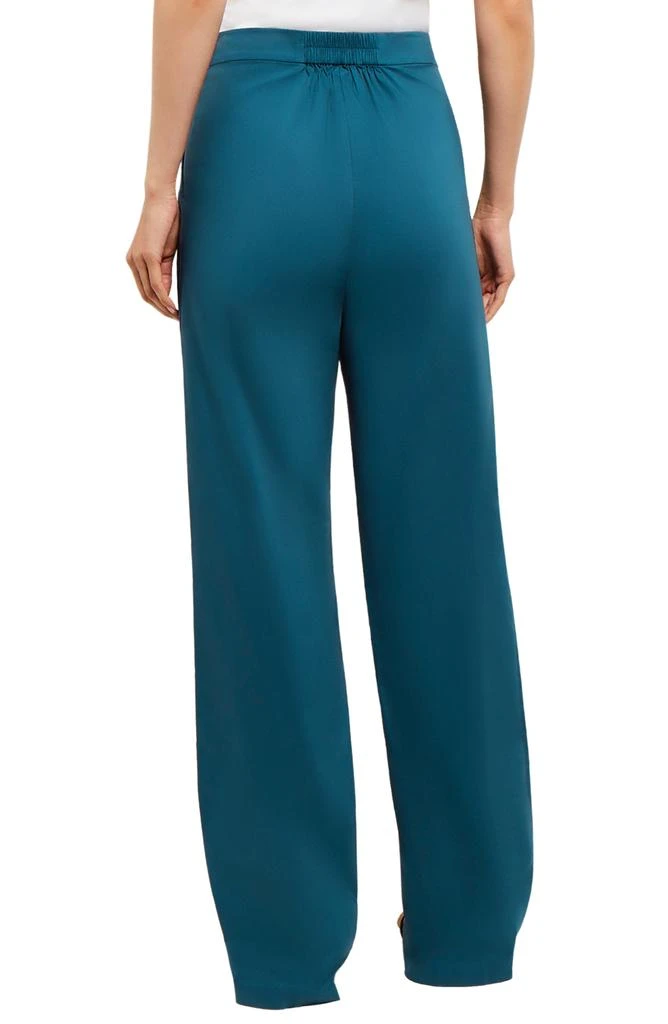 Misook High Waist Cotton Blend Straight Leg Pants 2