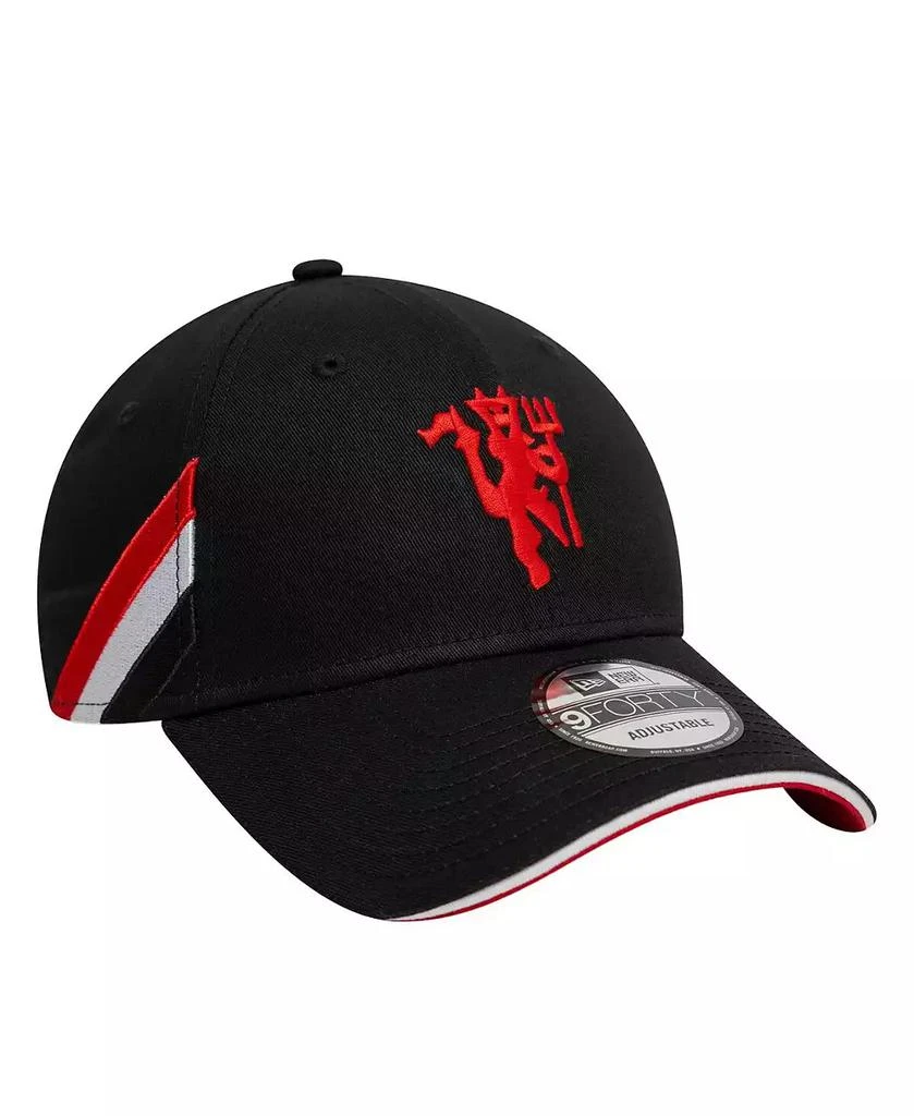 New Era Men's Black Manchester United Flag 9FORTY Adjustable Hat 2