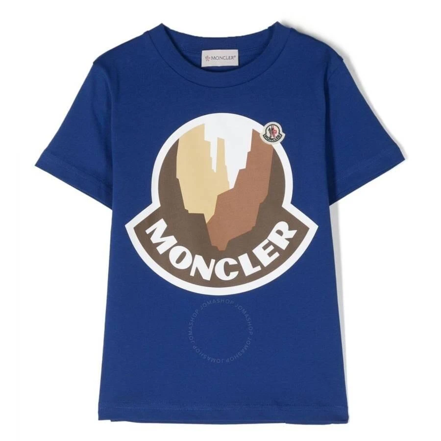 Moncler Kids Logo Print Cotton T-Shirt 1