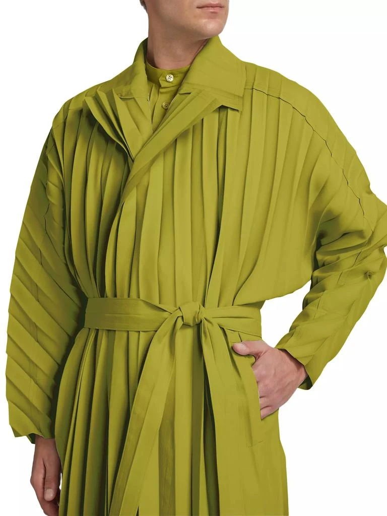 Homme Plissé Issey Miyake Edge Belted Trench Coat 6