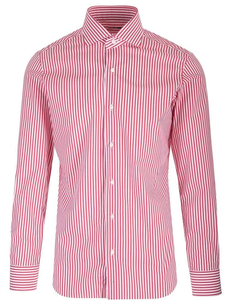 BARBA Barba Stretch Striped Shirt 1