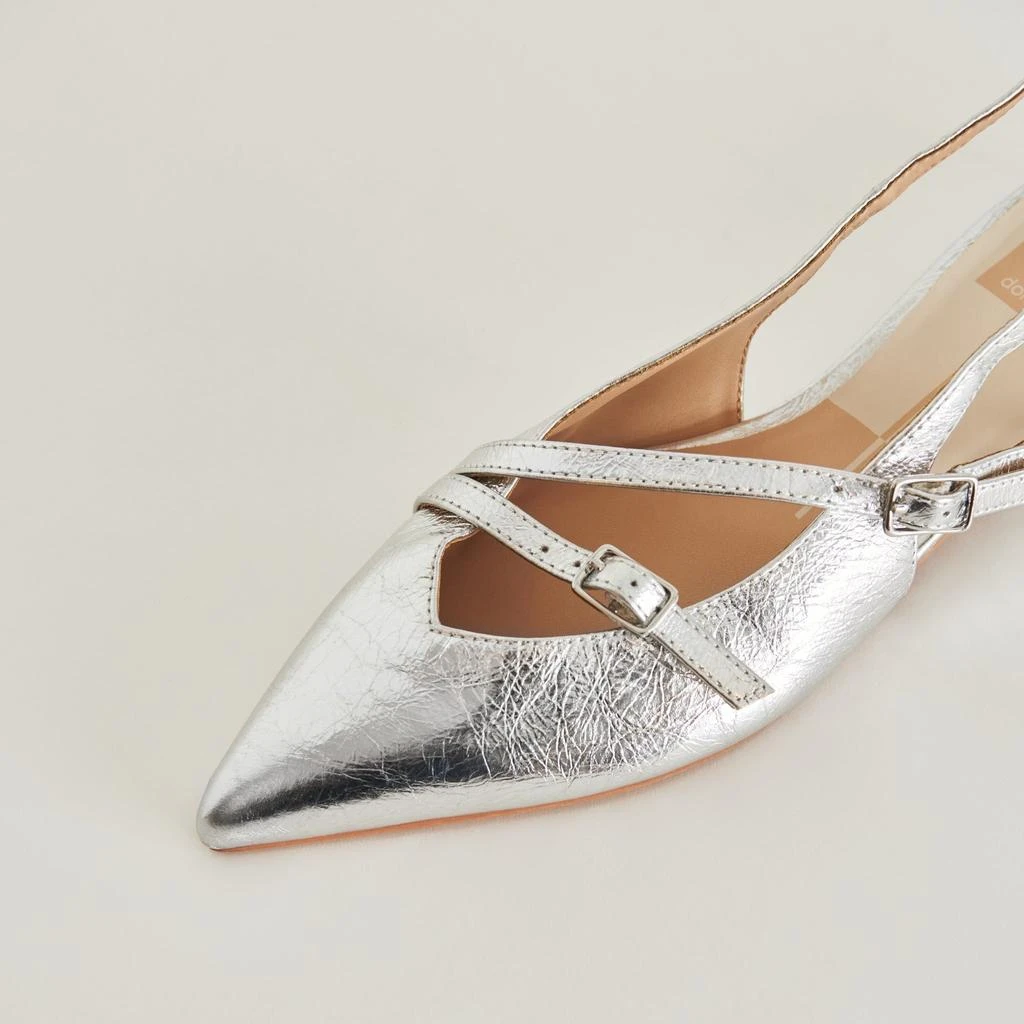 Dolce Vita Pamla Flats Silver Crinkle Patent 2