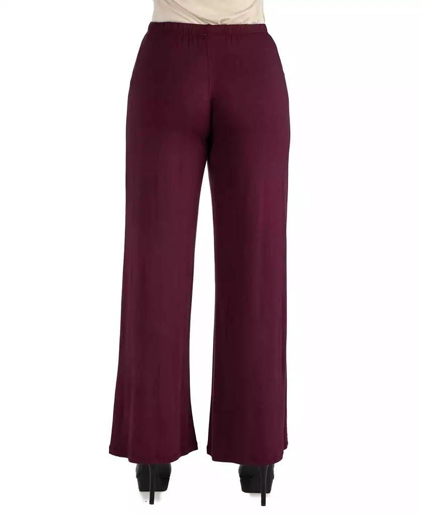 24seven Comfort Apparel Women's Plus Size Palazzo Pants 5