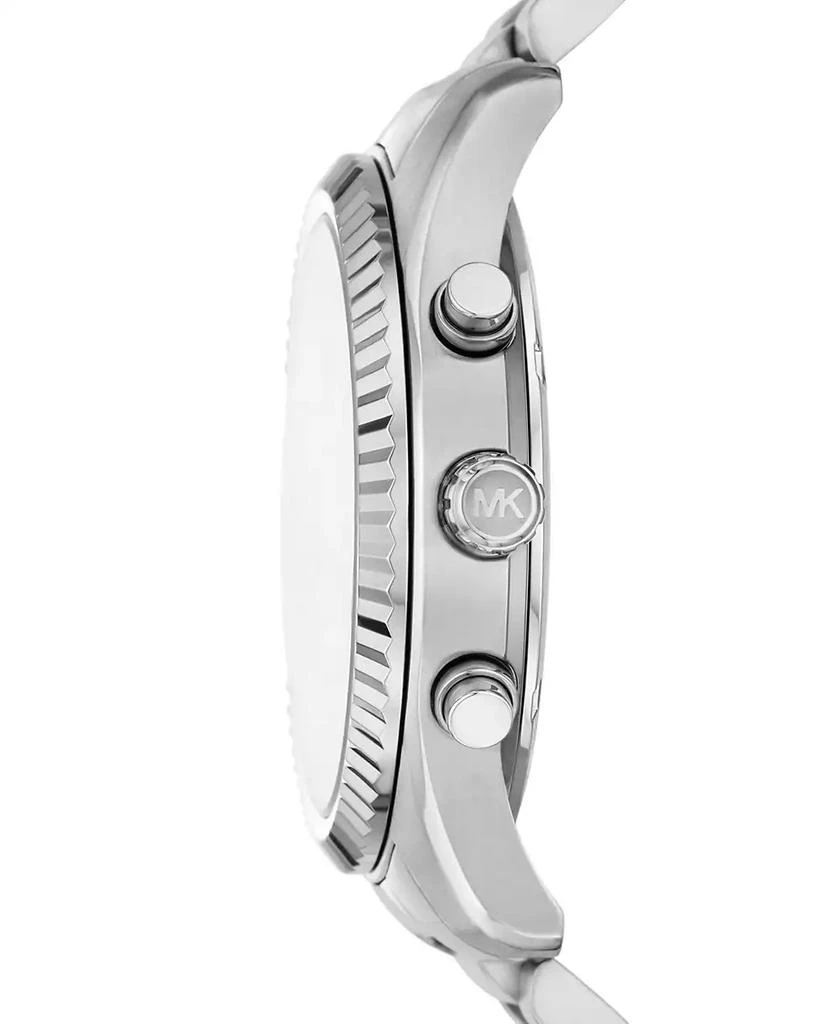 Michael Kors Men's Lexington Chronograph Silver-Tone Stainless Steel Watch 44mm 2