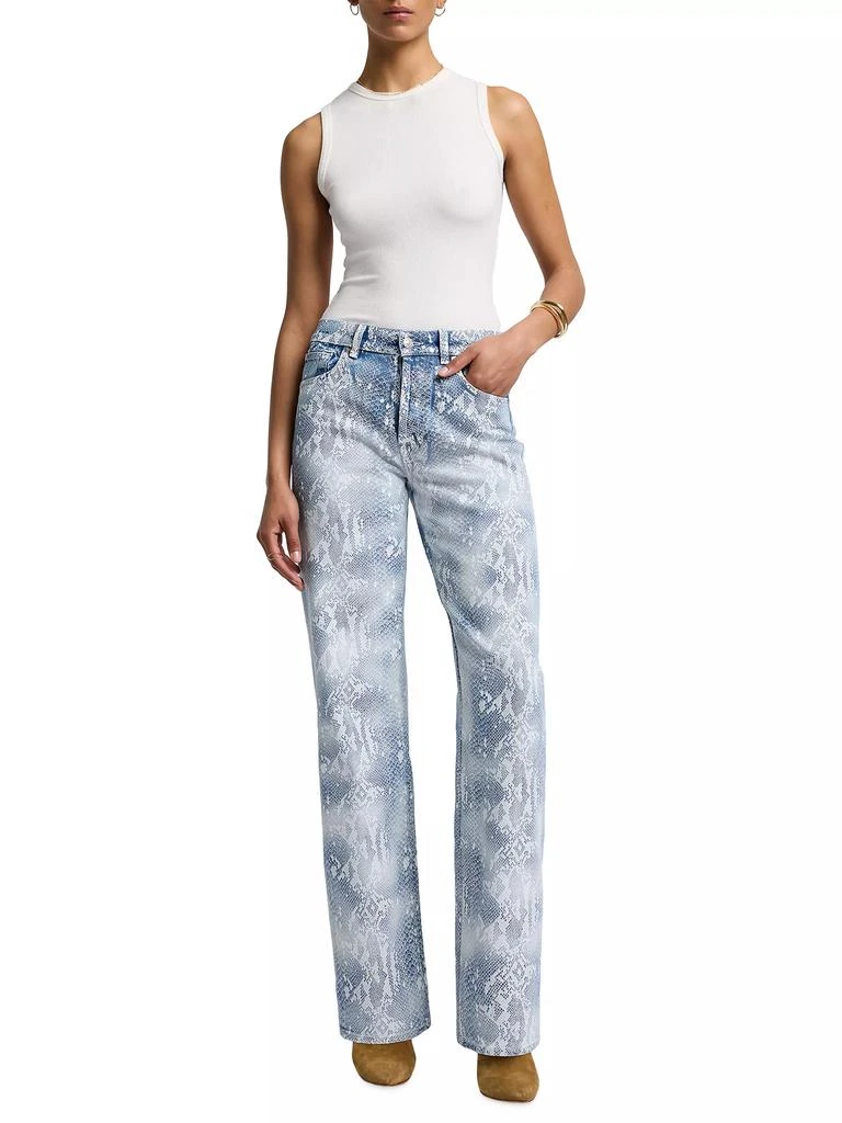 7 For All Mankind Tess Cobra-Print Trouser Jeans 2