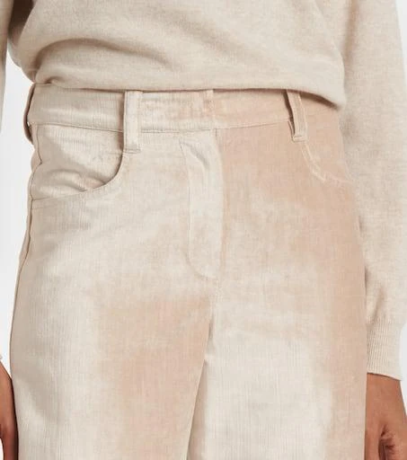 Brunello Cucinelli Cotton-blend wide-leg pants 4