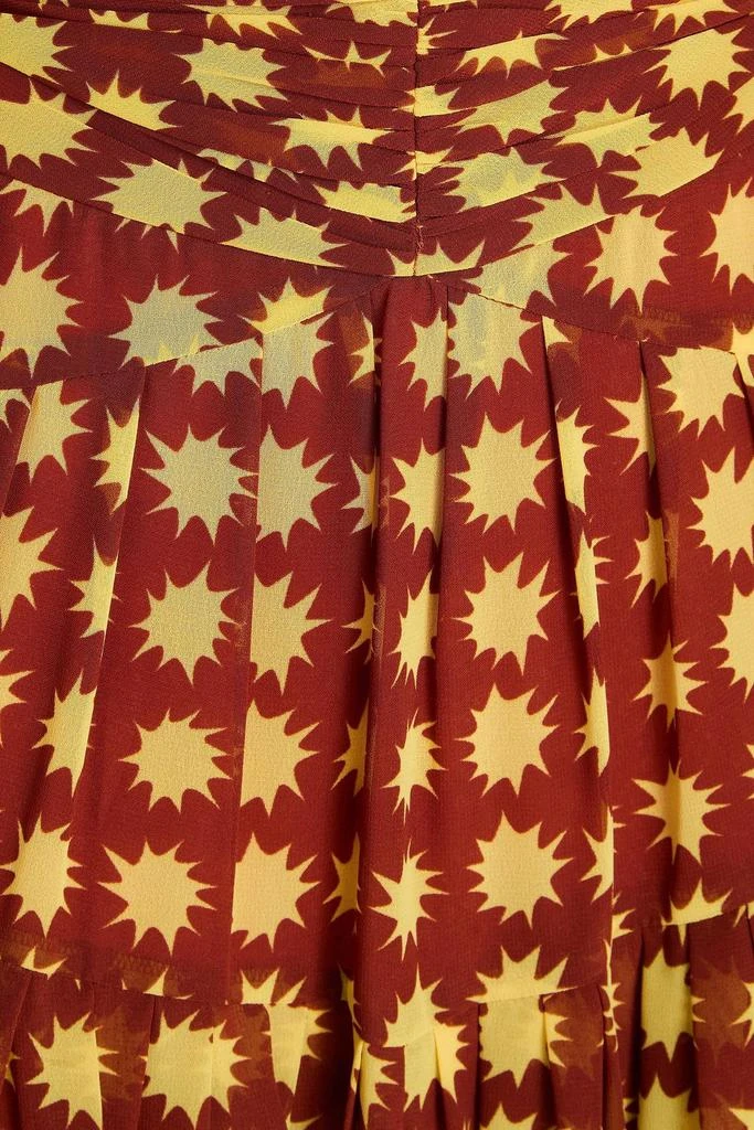 Diane von Furstenberg Amira gathered printed chiffon maxi skirt 4