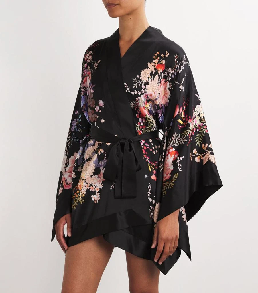 MENG Silk-Satin Floral Kimono 2