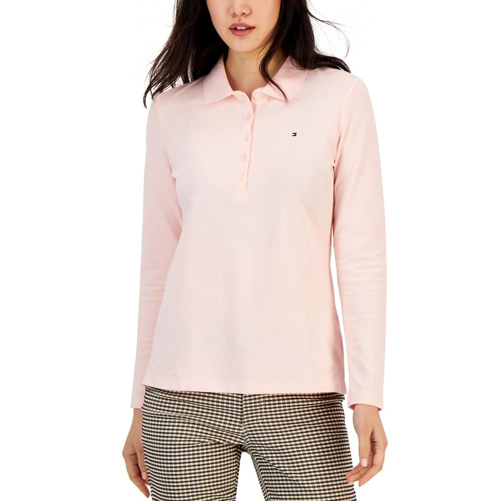 Tommy Hilfiger Women's Logo Long-Sleeve Polo Shirt