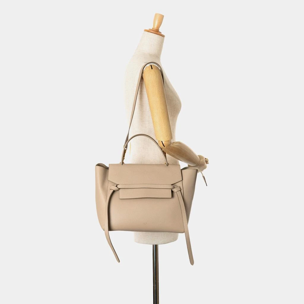 Celine Celine Light Taupe Grained Calfskin Micro Belt Bag  5
