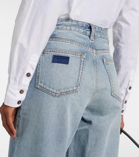 Ganni High-rise barrel-leg jeans 6