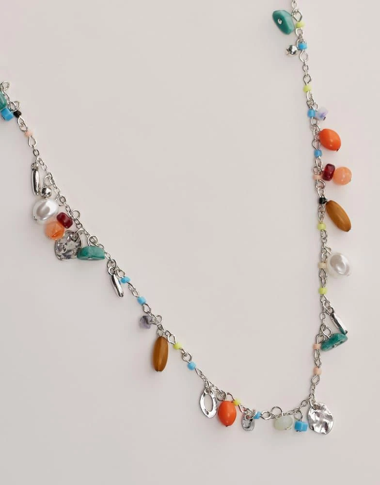 Topshop Topshop Flo short bead necklace in multi 2