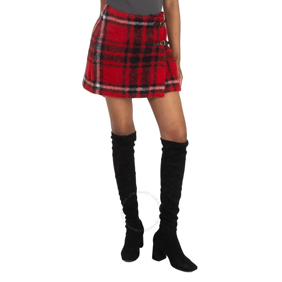 Ralph Lauren Plaid-Check High-Waist Mini Skirt 1