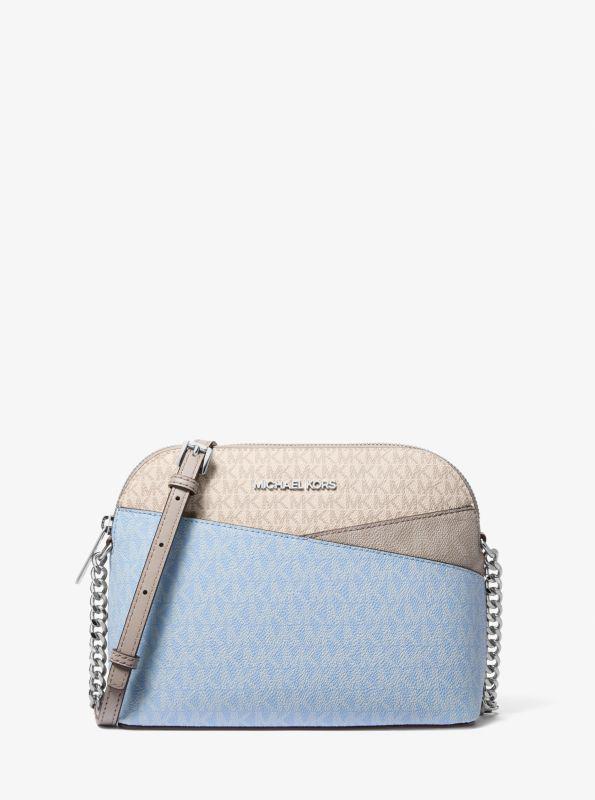Michael Kors Jet Set Travel Color-Block Signature Logo Crossbody Bag