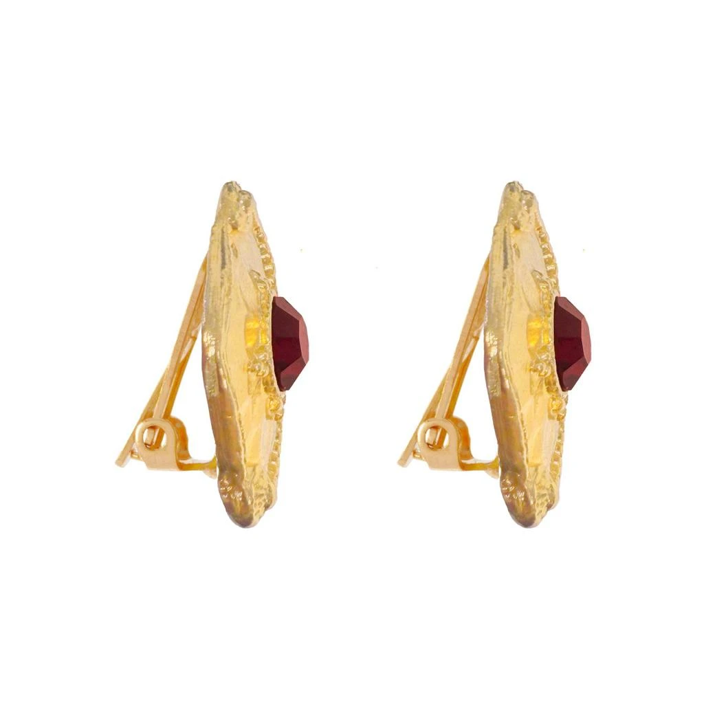 Susan Caplan Vintage 1980s vintage ruby crystal earrings 2