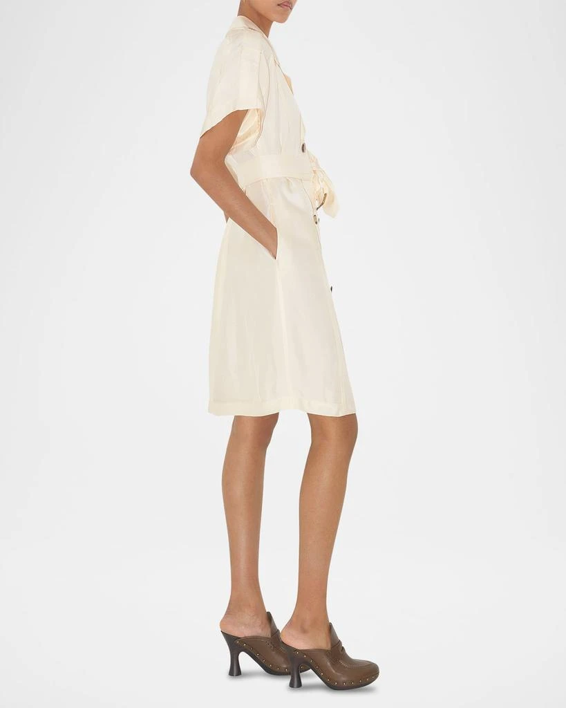 Burberry Short-Sleeve Belted Trench Dress 4